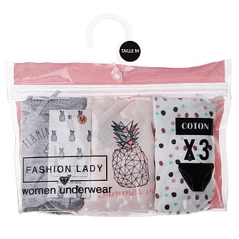 Труси Fashion Lady SLI SLIP F сірий, білий, бежевий Жін XL