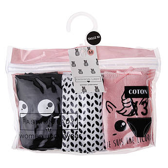 Труси Fashion Lady SLI SLIP F чорний, білий, рожевий Жін L