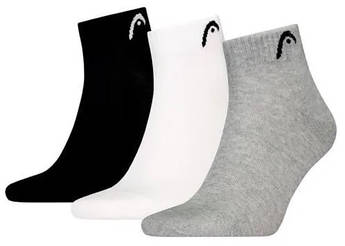 Шкарпетки Head ALL SPORTS TRAINING QUARTER 3P сірий, білий, чорний Чол 43-46