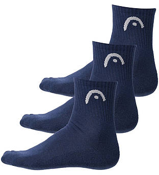 Шкарпетки Head ALL SPORTS TRAINING SHORT CREW 3P темно-синій Чол 39-42