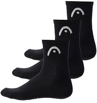 Шкарпетки Head ALL SPORTS TRAINING SHORT CREW 3P чорний Чол 39-42