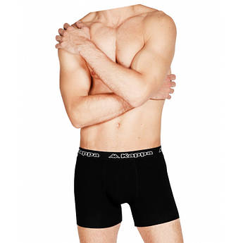 Труси-боксери Kappa Boxer Elastico Esterno logato 3P чорний Чол XXL