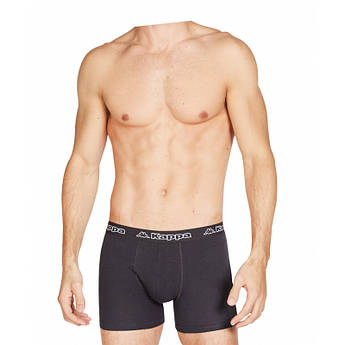 Труси-боксери Kappa Boxer Uomo Elastico Esterno logato антрацит Чол M