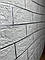 Декоративна 3D панель самоклейка під цеглу Білий з срібними швами 700х770х4мм (001-4с), фото 4