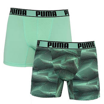 Труси-боксери Puma ACTIVE BOXER PRINT 2P зелений, чорний Чол M