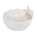 Піала "Білий кролик", колір білий 10 см (кераміка)., фото 2