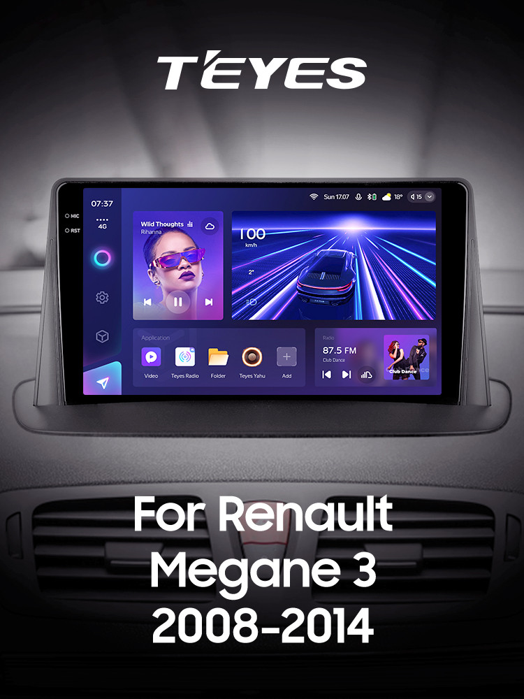 Штатна магнітола Teyes CC3 4+64 Gb Renault Megane 3 2008-2014 9" 2k (L1)