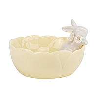 Піала "Білий кролик", колір жовтий 10 см (кераміка).