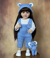 Реалистичная кукла Реборн как живая девочка подвижная винил-силиконовая можно купать интерактивная большая