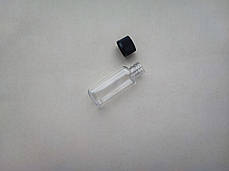 25 мл ПЕТ Овал флакон прозорий з чорною ребристою закруткою, кришкою, пляшка, флакони, пластмасовий з ковпачком, фото 2