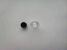 25 мл ПЕТ Овал флакон прозорий з чорною ребристою закруткою, кришкою, пляшка, флакони, пластмасовий з ковпачком, фото 3