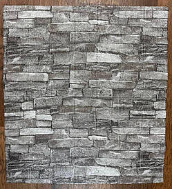 Самоклеюча 3D панель під камінь сірий піщаник 700x770x3мм (59-3)