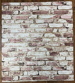 Самоклеюча 3D панель під червоно-білу катеринославську цеглу 700x770x4мм