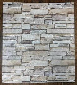 Самоклеюча 3D панель під світло бежеву цеглу катеринослав 700х770х3мм (344-4)