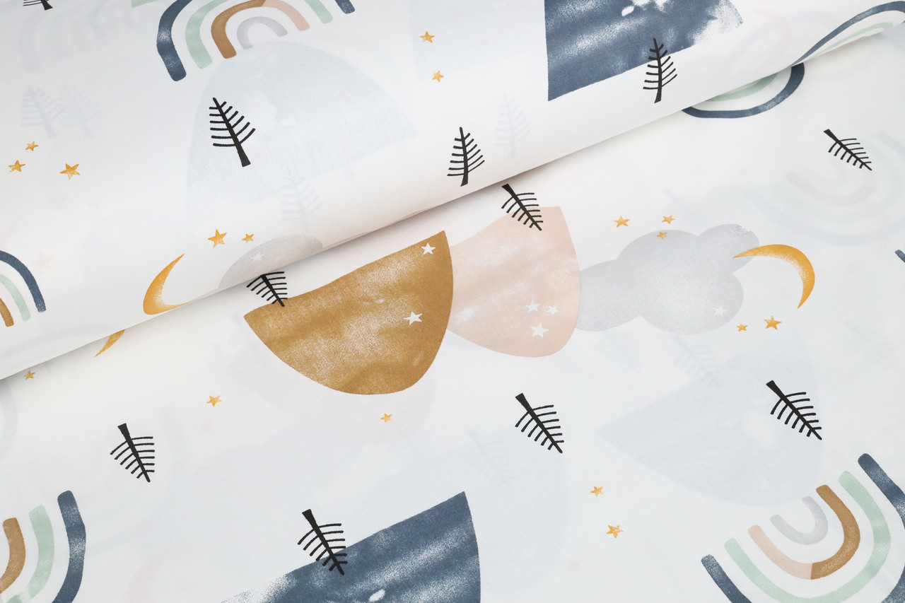 Ранфорс 240 см Веселки і пагорби, фото 1