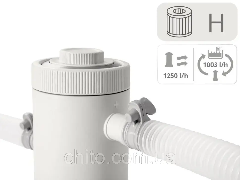 Intex 26602 насос-фільтр картриджний C330 1250 л/год до305см