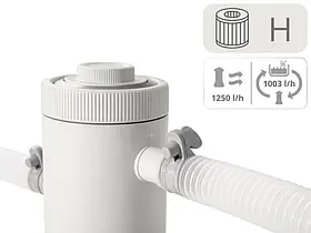 Intex 26602 насос-фільтр картриджний C330 1250 л/год до305см