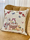 Декоративна Великодня наволочка на подушку 45х45 см. одностороння, фото 2