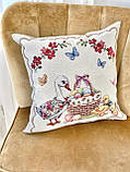 Декоративна Великодня наволочка на подушку 45х45 см. одностороння, фото 3