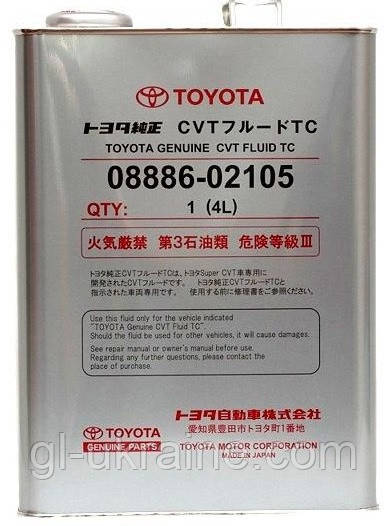 Трансмісійна олива Toyota CVT Fluid TC, 4л (08886-02105)