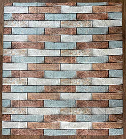 Самоклейна декоративна 3D панель коричневий пісковик 700x770x3 мм (340-3)