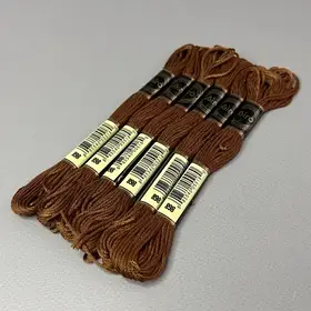Набір ниток муліне, 6шт коричневий №898