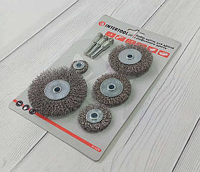 Набір щіток дротяних для дриля 5 од., 1/4" INTERTOOL BT-0500 Luxprice