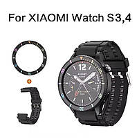 Безель Multicolor та силіконовий ремінець для смарт годинника Xiaomi Watch S3/S4, фото 5
