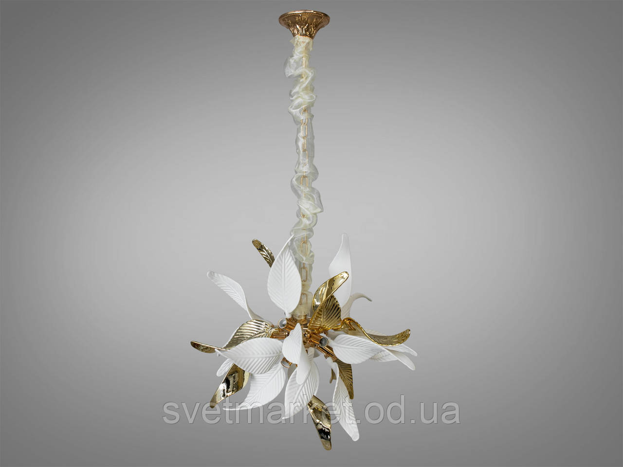 Підвісна люстра з керамічними елементами 7208-9P GD, фото 1