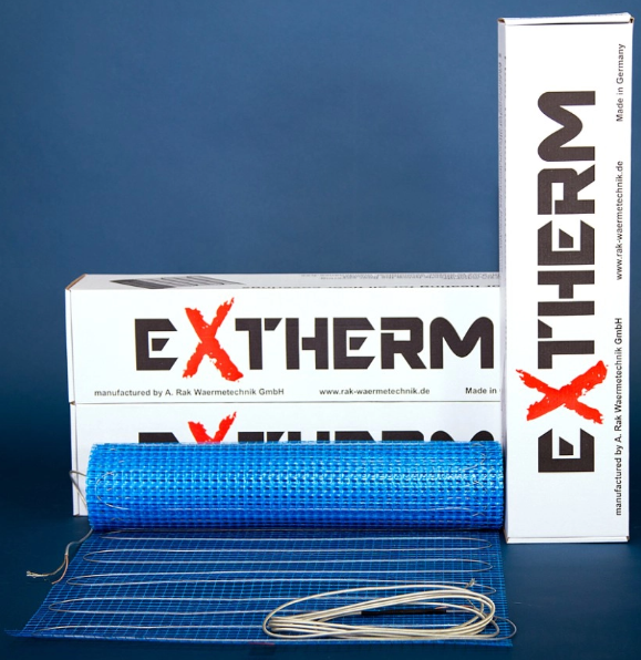 Нагрівальний, тонкий мат EXTHERM ETL 150-200 500х3000 мм 1.5 м² 300 Вт. IPX7