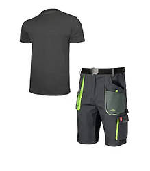 Костюм Шорти та футболка,захисні бриджі,чоловічі,літні шорти з кишенями,чоловіча роба,уніформа Польща CLASSIC STRETCH SLIM