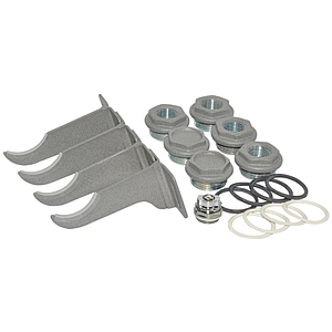 Комплект для секционных радиаторов 1/2" FONDITAL GRAPHITE с креплением