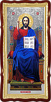 Ікона Спас на Троні в.1 для храму, 120х60 см, фон під срібло