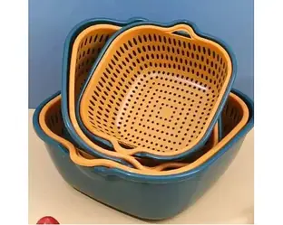 Пластиковий друшляк Sets of basket, No3 (18 см) Кошик із подвійним зливом