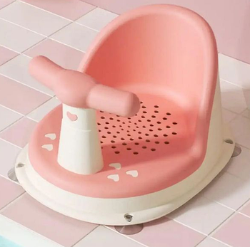 Сидіння для купання дитяче, стільчик у ванну для дітей рожево-зелений