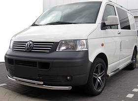 Нижня подвійна губа ST014 (нерж) 60 на 42мм для Volkswagen T5 Transporter 2003-2010 рр