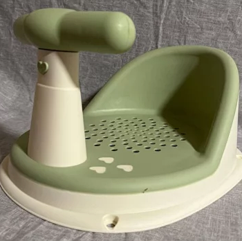 Сидіння для купання дитяче, стільчик у ванну для дітей біло-зелений