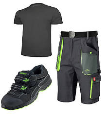 Костюм шорти,футболка та сандалі,захисні бриджі,чоловічі,літні шорти з кишенями,чоловіча роба,уніформа Польща CLASSIC STRETCH