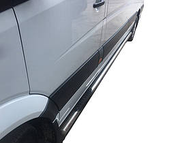 Бічні труби (2 шт., нерж) d60, Long/ExtraLong для Volkswagen Crafter 2006-2016 рр