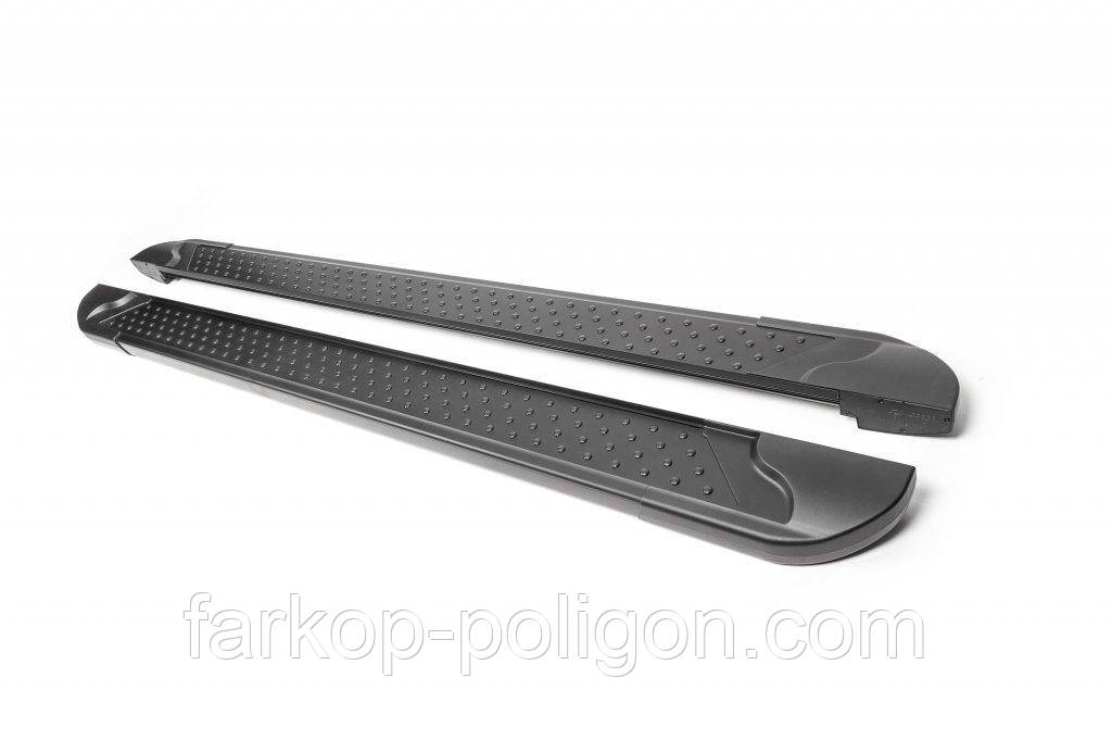 Бокові пороги Allmond Black (2 шт., Алюміній) Середня база для Citroen Jumper 2007-2025 рр