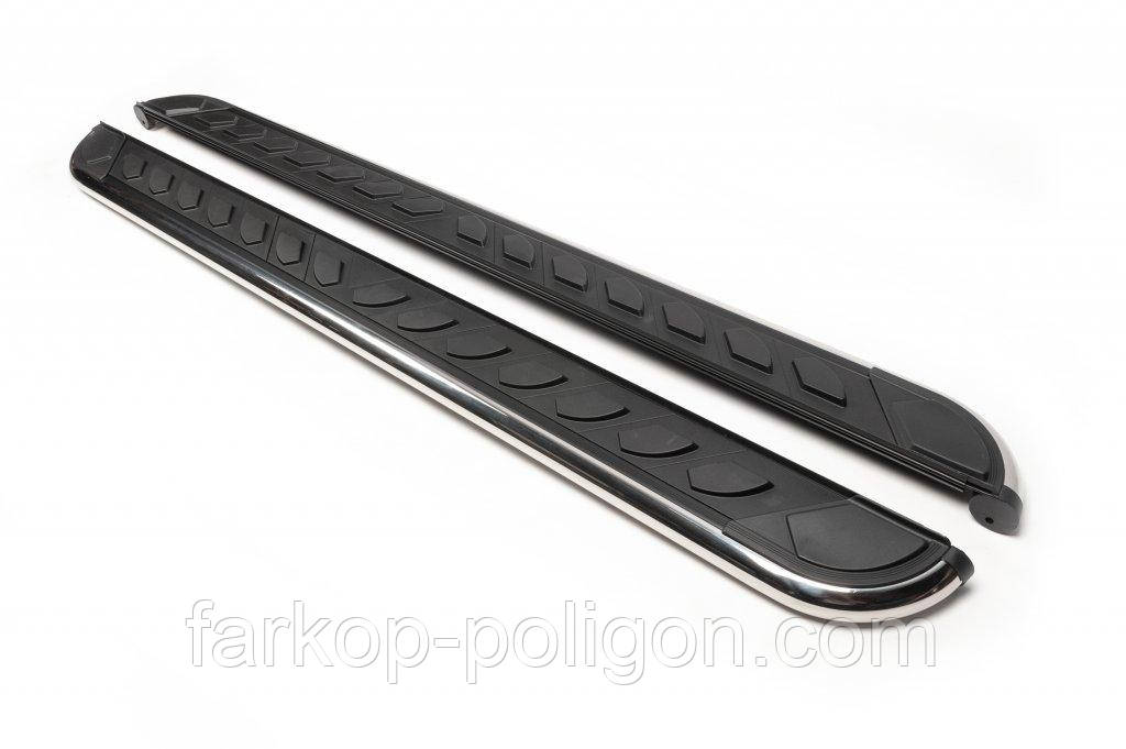 Бокові пороги Maydos V1 (2 шт., Нерж) для Mazda CX-7 2006-2012рр