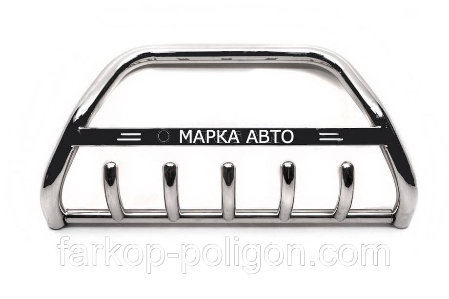 Кенгурятник WT004 (нерж.) для Fiat Doblo II 2010-2022 рр, фото 1