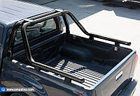 Ролл Бар (дуга в кузов) черный 76 мм Toyota Hilux (16-25)