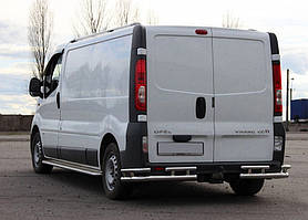 Задній захист AK003-Plus-2 (нерж) для Renault Trafic 2001-2015 рр