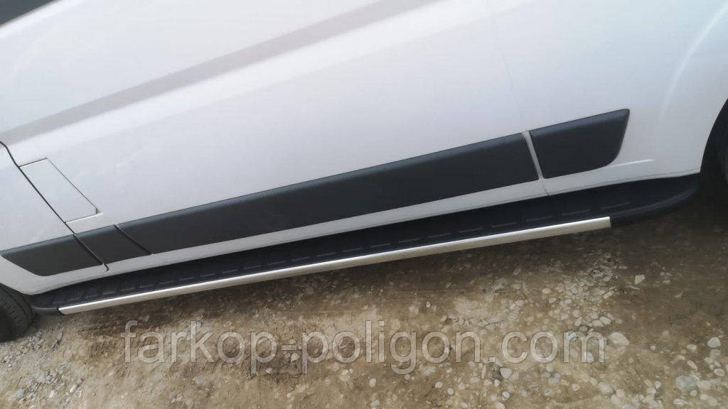 Бокові пороги Duru (2 шт., Алюміній) Середня база для Citroen Jumper 2007-2025 рр