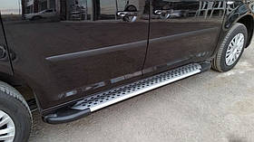 Бокові пороги Allmond Grey (2 шт., алюміній) Стандартна база для Volkswagen Caddy 2015-2020 рр