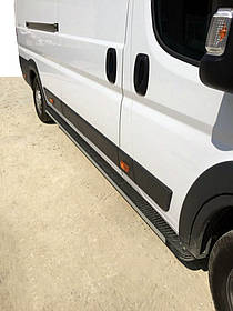 Бокові пороги Maya (2 шт., алюміній) Коротка база для Fiat Ducato 2006-2025 рр