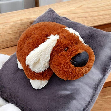 Іграшка-подушка трансформер Собака 36х38 см Стильна подушка-іграшка антистрес Іграшка для дітей