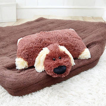 Іграшка-подушка трансформер Собака 36х38 см Стильна подушка-іграшка антистрес Іграшка для дітей