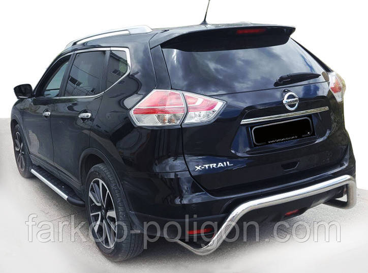 Задній захист AK007 (2 шт., нерж.) для Nissan X-trail T32 / Rogue 2014-2021 рр, фото 1